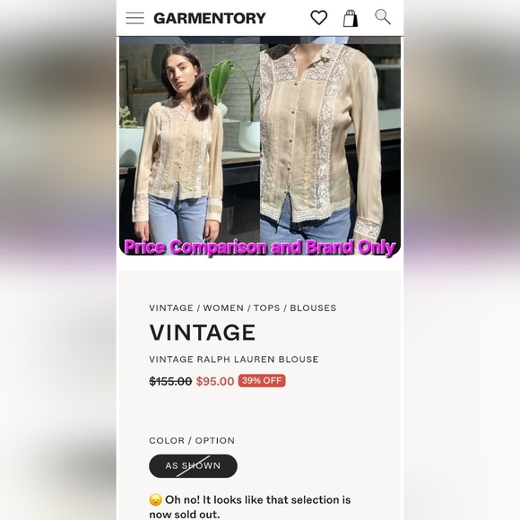 Elegant Cream Lace And Silk Vintage Blouse - Picture 3 of 6